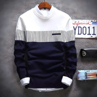 Cotton Color Block Full Sleeves Mens T-Shirt