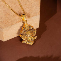 Durga Mataji Face Pendant with Chain
